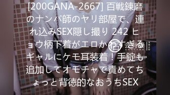 [200GANA-2667] 百戦錬磨のナンパ師のヤリ部屋で、連れ込みSEX隠し撮り 242 ヒョウ柄下着がエロかわすぎるギャルにケモ耳装着！手錠も追加してオモチャで責めてちょっと背徳的なおうちSEX