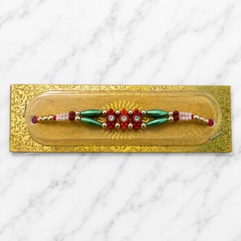 রংবেরঙের স্টোনের রাখি ১পিস- colourful stone rakhi 1 piece