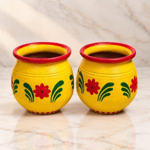 handpainted Earthen pitcher -হাতে আঁকা দারঘট